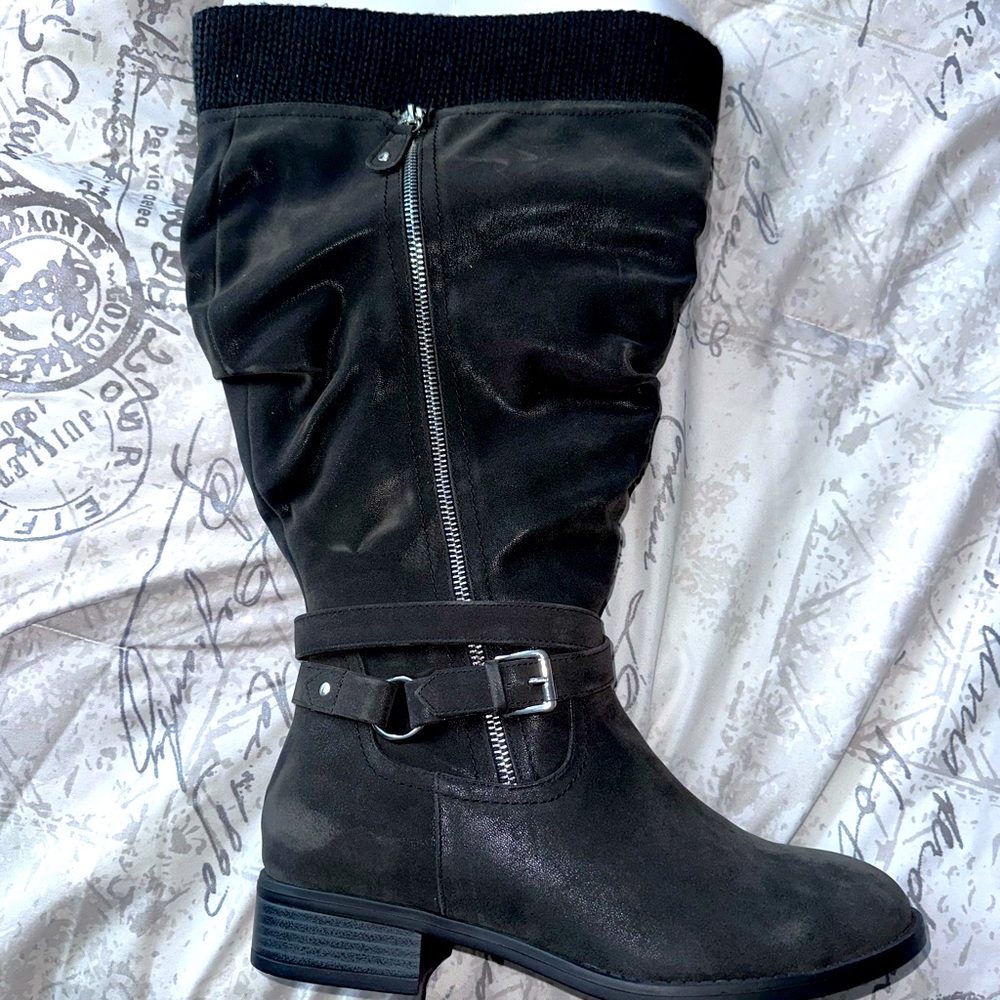 Extended Calf Sweater Knee Boots